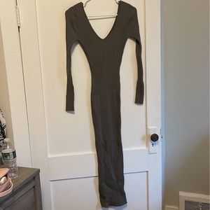 Olive Green Sweater Dress